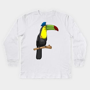 Toucan as Police officer Police Kids Long Sleeve T-Shirt